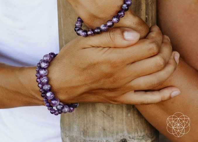 Purple chakra purification bracelet