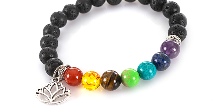chakra bracelet, with stones for all seven chakras