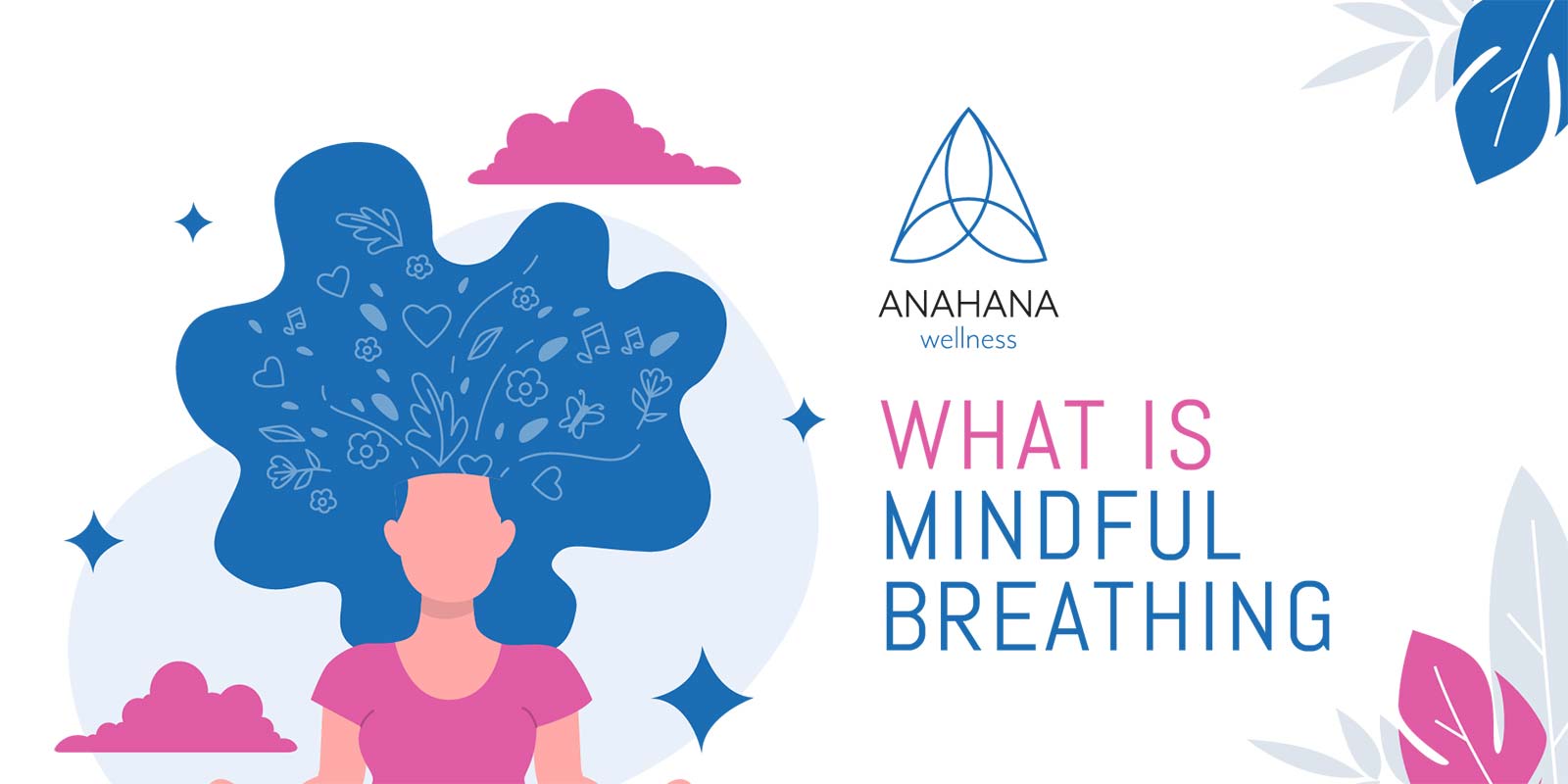 woman performing mindful breathing